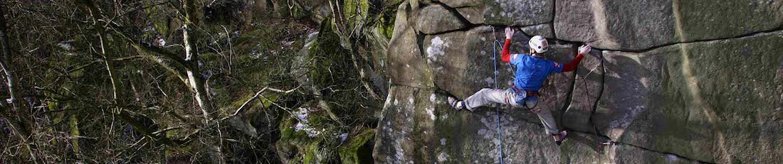 James Pearson on the first ascent of The Groove (E10 7b) at Cratcliffe